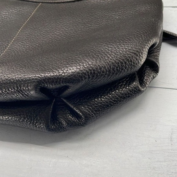 Brighton Shoulder Bag Large Black Ziptop‎ Hobo Pockets Pebble Hobo Braided Strap - Picture 6 of 9